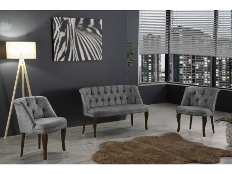 Atelier del Sofa Sofa i fotelja Roma Walnut Wooden Grey