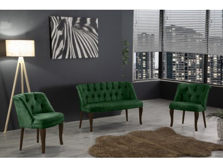 Atelier del Sofa Sofa i fotelja Roma Walnut Wooden Khaki