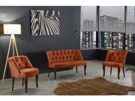 Atelier del Sofa Sofa i fotelja Roma Walnut Wooden Tile Red