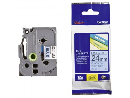 Brother TZE551 24mm crno/plavo