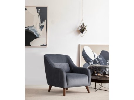 Atelier del Sofa Fotelja Buhara Dark Grey