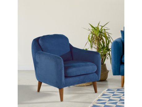 Atelier del Sofa Fotelja Soli Berjer Dark Blue