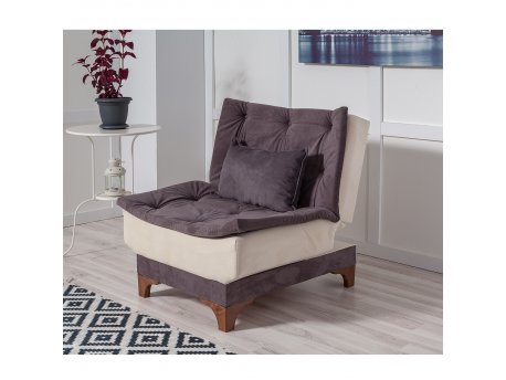 Atelier del Sofa Fotelja Kelebek Berjer Anthracite Cream