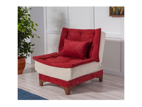Atelier del Sofa Fotelja Kelebek Berjer Claret Red Cream