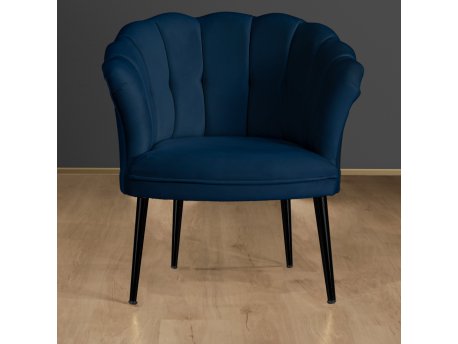 Atelier del Sofa Fotelja Daisy Black Metal Dark Blue