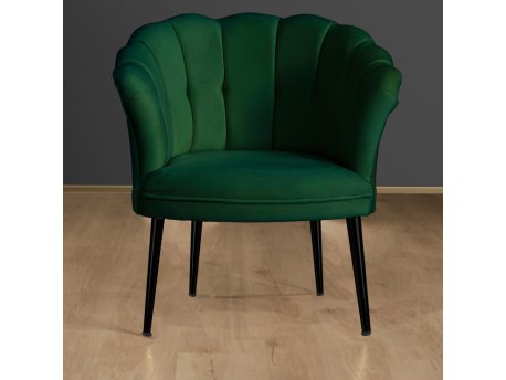 Atelier del Sofa Fotelja Daisy Black Metal Green