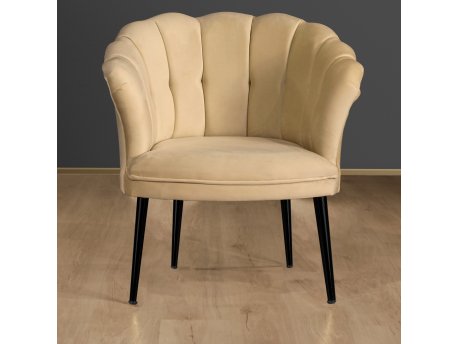 Atelier del Sofa Fotelja Daisy Black Metal Light Brown