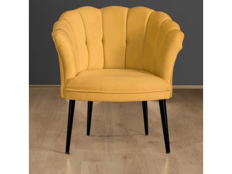 Atelier del Sofa Fotelja Daisy Black Metal Mustard