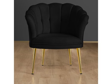 Atelier del Sofa Fotelja Daisy Gold Metal Black