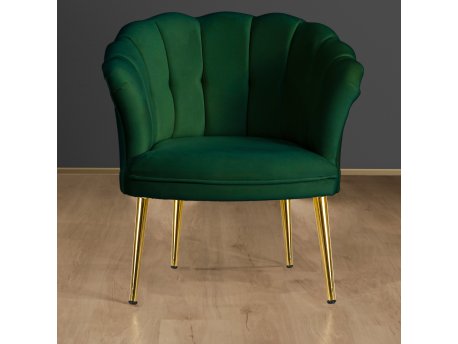 Atelier del Sofa Fotelja Daisy Gold Metal Green