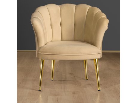Atelier del Sofa Fotelja Daisy Gold Metal Light Brown