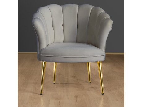 Atelier del Sofa Fotelja Daisy Gold Metal Grey