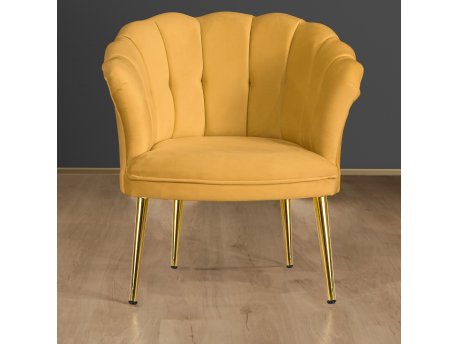 Atelier del Sofa Fotelja Daisy Gold Metal Mustard