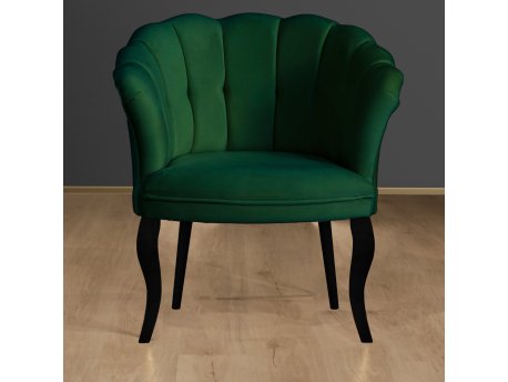 Atelier del Sofa Fotelja Daisy Black Wooden Green