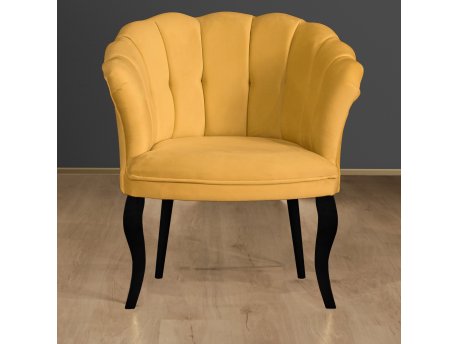 Atelier del Sofa Fotelja Daisy Black Wooden Mustard