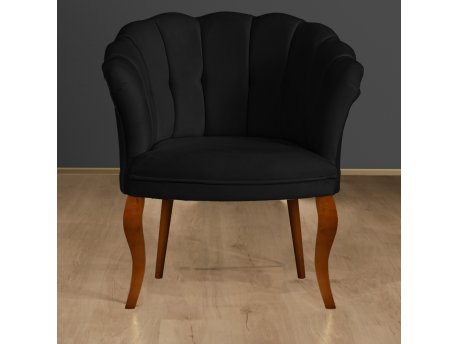 Atelier del Sofa Fotelja Daisy Walnut Wooden Black