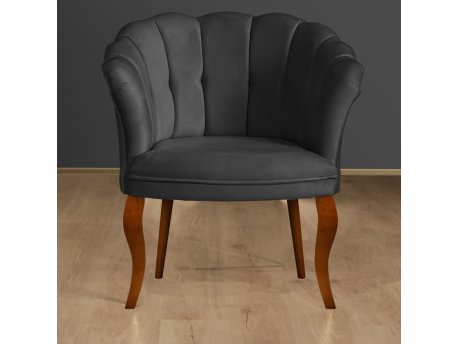 Atelier del Sofa Fotelja Daisy Walnut Wooden Fume