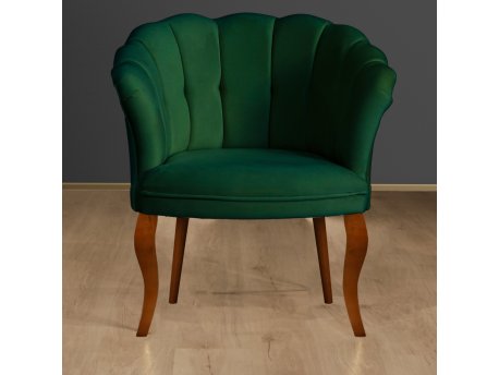 Atelier del Sofa Fotelja Daisy Walnut Wooden Green