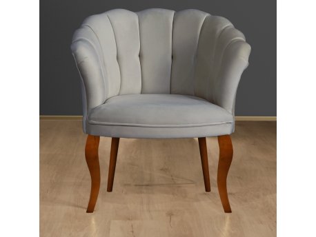 Atelier del Sofa Fotelja Daisy Walnut Wooden Grey