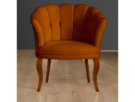 Atelier del Sofa Fotelja Daisy Walnut Wooden Tile Red