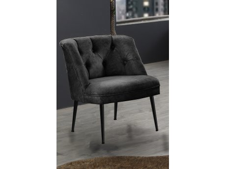 Atelier del Sofa Fotelja Roma Black Metal Fume