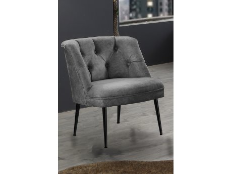 Atelier del Sofa Fotelja Roma Black Metal Grey