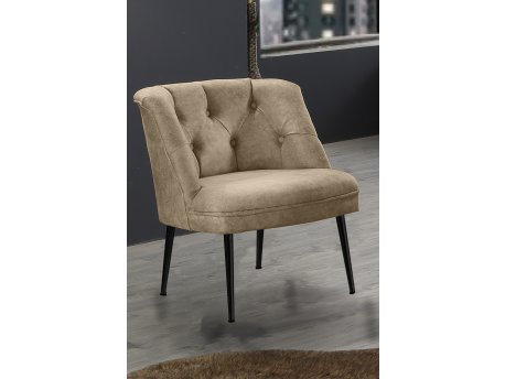 Atelier del Sofa Fotelja Roma Black Metal Light Brown