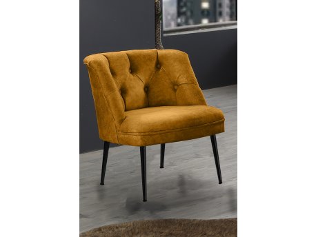 Atelier del Sofa Fotelja Roma Black Metal Mustard