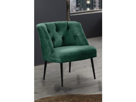 Atelier del Sofa Fotelja Roma Black Metal Sea Green