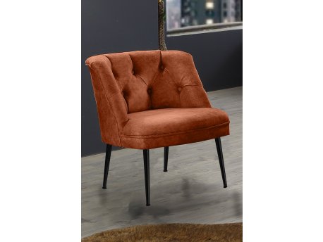 Atelier del Sofa Fotelja Roma Black Metal Tile Red