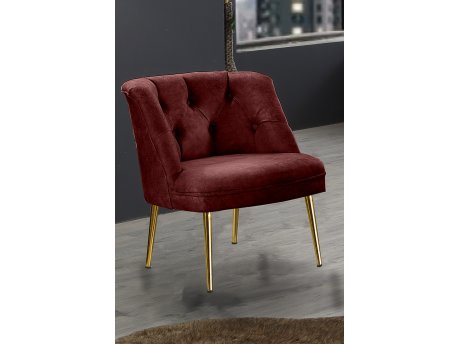 Atelier del Sofa Fotelja Roma Gold Metal Claret Red