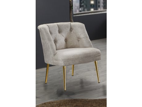 Atelier del Sofa Fotelja Roma Gold Metal Cream