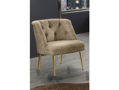 Atelier del Sofa Fotelja Roma Gold Metal Light Brown