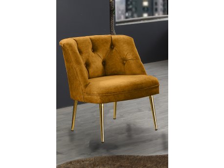 Atelier del Sofa Fotelja Roma Gold Metal Mustard