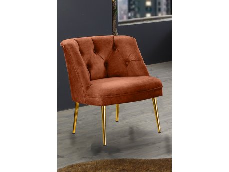 Atelier del Sofa Fotelja Roma Gold Metal Tile Red
