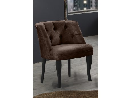 Atelier del Sofa Fotelja Roma Black Wooden Brown