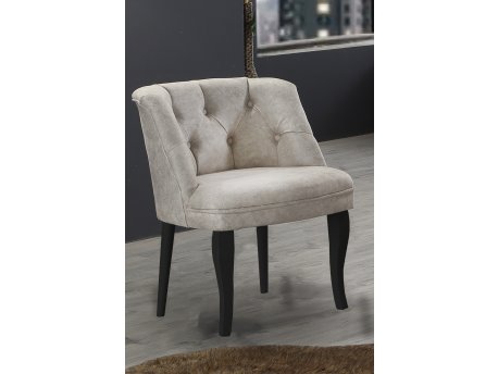 Atelier del Sofa Fotelja Roma Black Wooden Cream