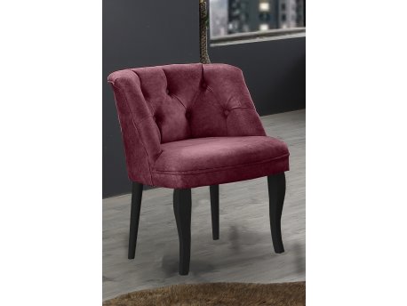 Atelier del Sofa Fotelja Roma Black Wooden Dusty Rose