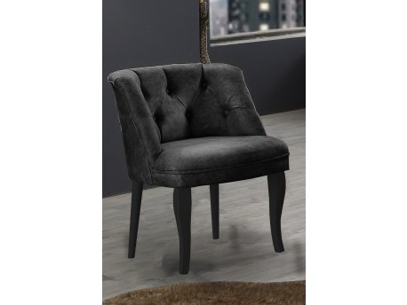 Atelier del Sofa Fotelja Roma Black Wooden Fume