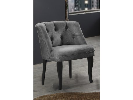 Atelier del Sofa Fotelja Roma Black Wooden Grey
