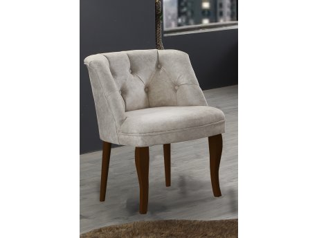 Atelier del Sofa Fotelja Roma Walnut Wooden Cream