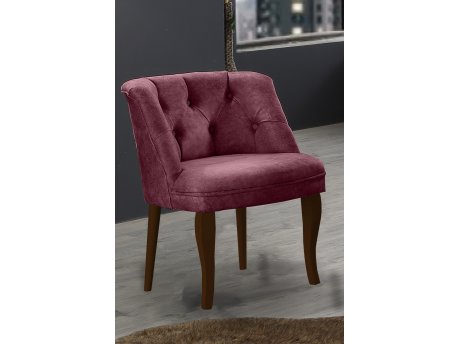 Atelier del Sofa Fotelja Roma Walnut Wooden Dusty Rose