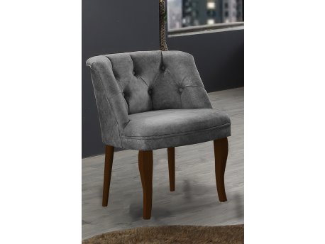 Atelier del Sofa Fotelja Roma Walnut Wooden Grey