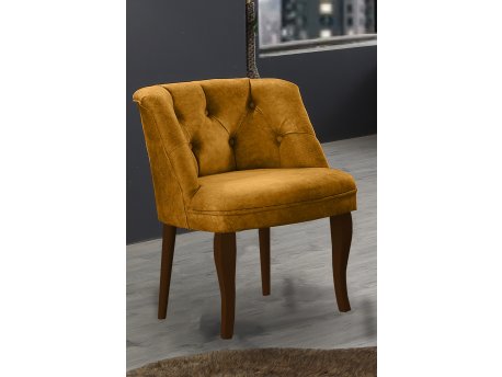 Atelier del Sofa Fotelja Roma Walnut Wooden Mustard