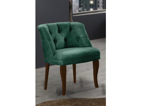 Atelier del Sofa Fotelja Roma Walnut Wooden Sea Green