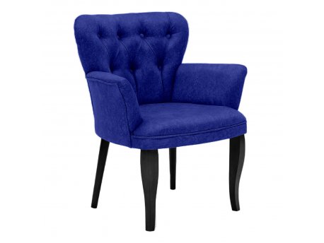 Atelier del Sofa Fotelja Paris Black Wooden Dark Blue
