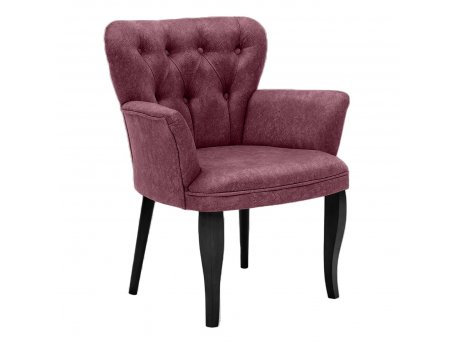 Atelier del Sofa Fotelja Paris Black Wooden Dusty Rose