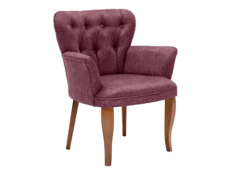 Atelier del Sofa Fotelja Paris Walnut Wooden Dusty Rose