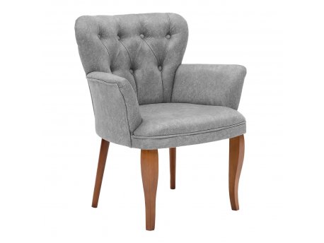 Atelier del Sofa Fotelja Paris Walnut Wooden Grey