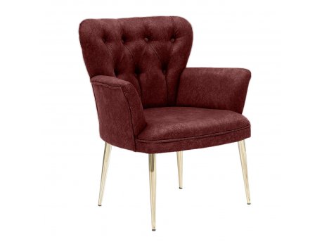 Atelier del Sofa Fotelja Paris Gold Metal Claret Red